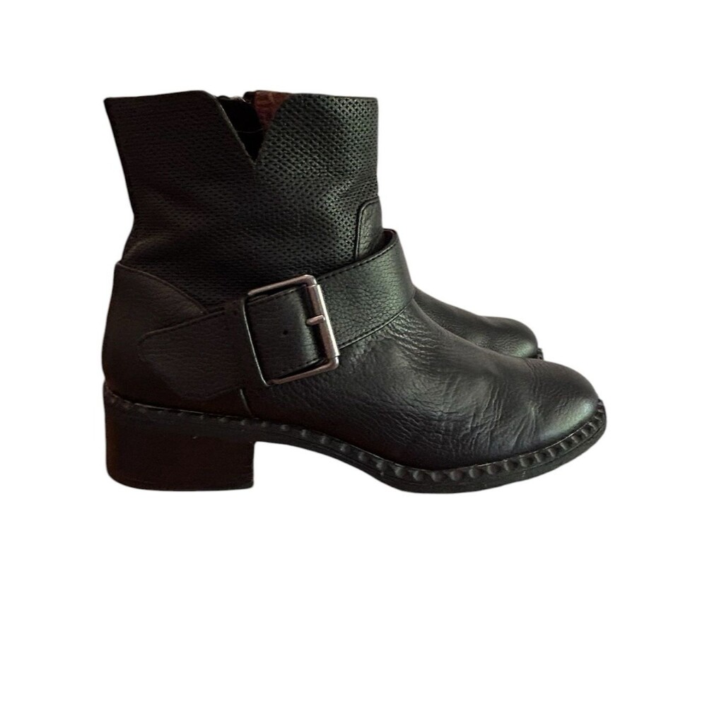 Kenneth Cole Gentle Souls - Women's Black Leather Ankle Boots - Gothic Chic 8.5